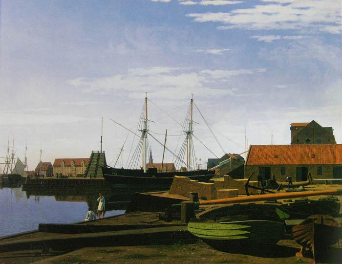 unknow artist View_of_Larsen_Square_near_Copenhagen_Harbor oil painting picture